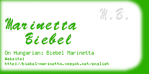 marinetta biebel business card